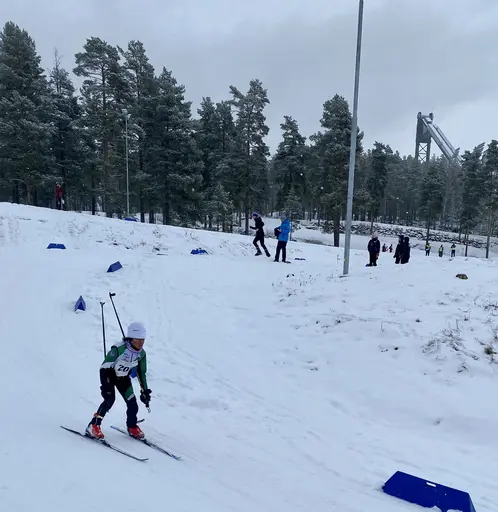Bilder på några av klubbens åkare från Lilla Skidspelen 2023