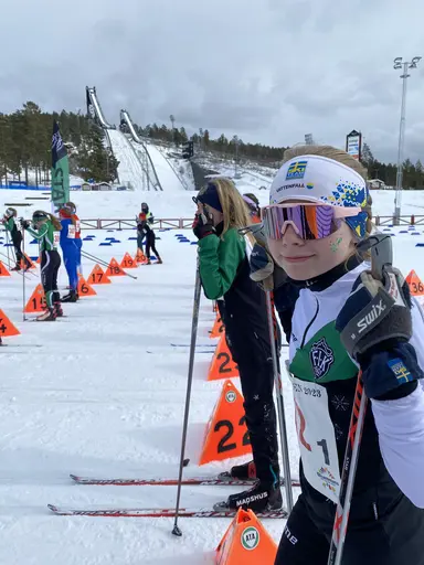 Bilder på några av klubbens åkare från Lilla Skidspelen 2023