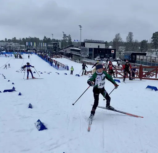 Bilder på några av klubbens åkare från Lilla Skidspelen 2023