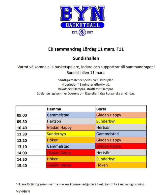 Den 11 mars är det dags för EB-sammandrag i Byn.