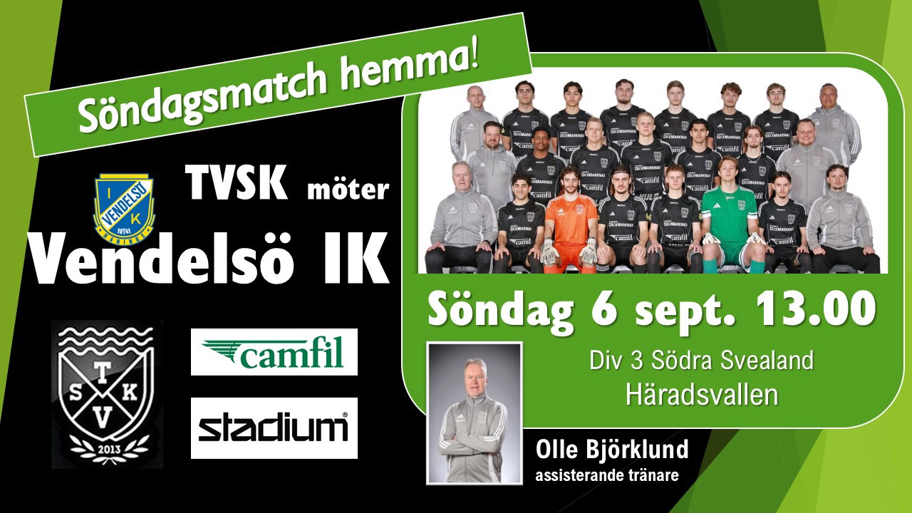 Hemmamatch på söndag