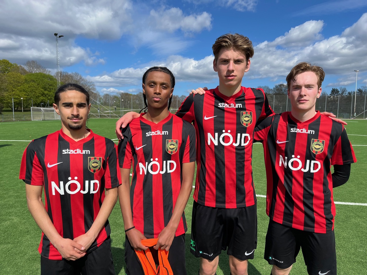 BP:s målskyttar: Från vänster: Diako, Emanuel, Nils, Ludde Z (två).