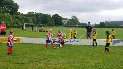  YIS Röd, Blå, Vit och Rosa kämpade fantastiskt bra mot gästande BK Häcken. Sista matchen fick abrupt avslutas i förtid på grund av åskoväder.