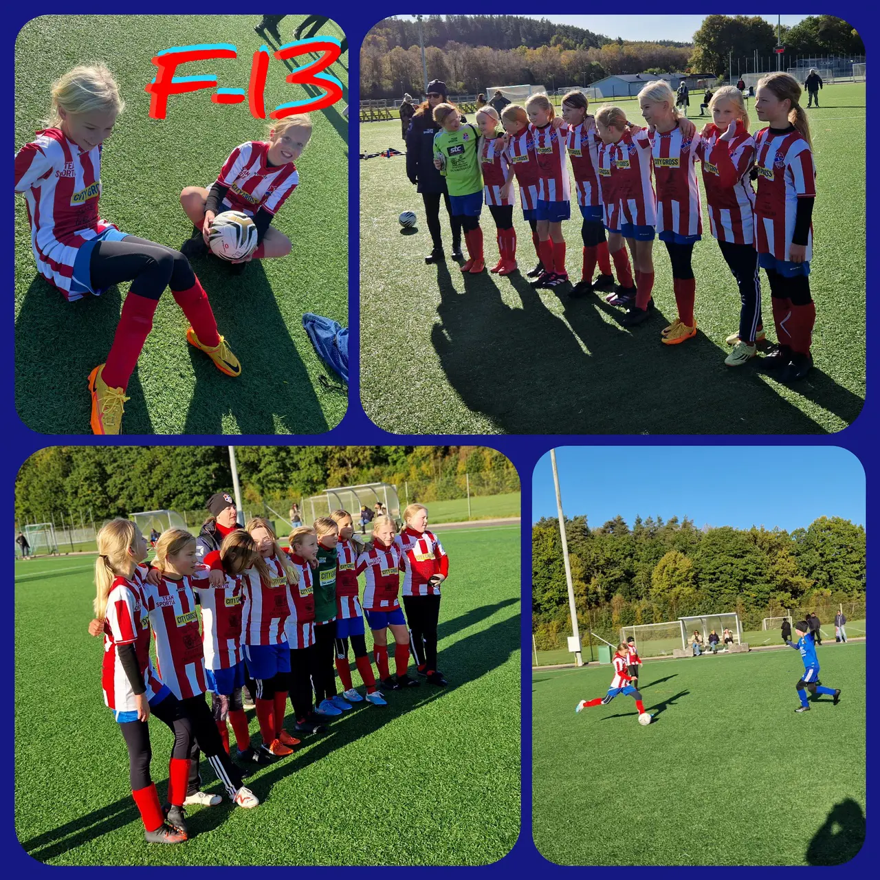 Härliga leenden i solen. Så klart när man får spela fotboll med kompisarna i YIS F13!