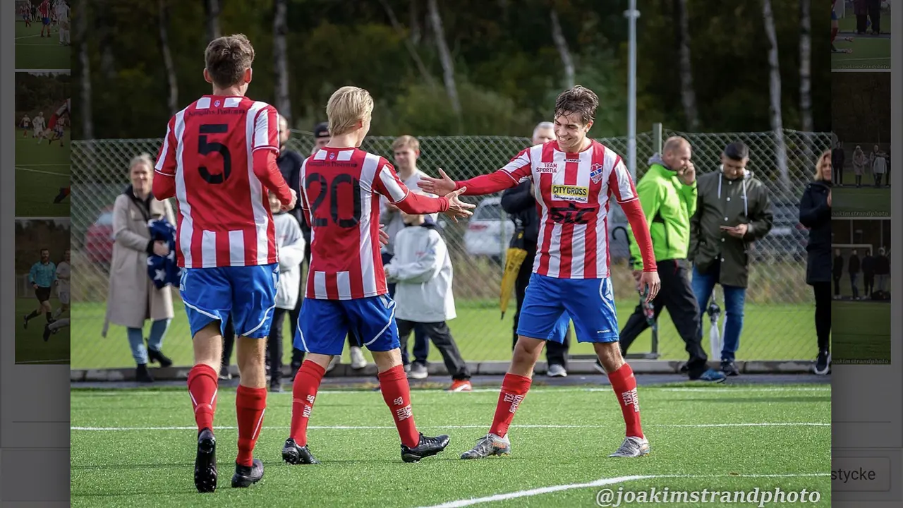 Jubel efter 3-0 målet. Foto J. Strand