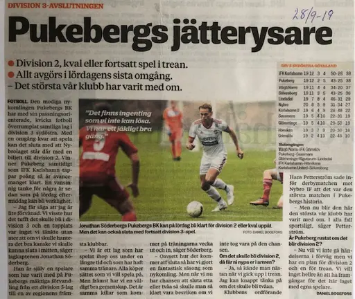PBK slutade på en hedrande andraplats debutsäsongen i division tre endast en poäng efter segraren IFK Karlshamn.