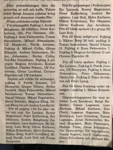 Årsfest och prisutdelning 1973 i Paradisskolans matsal.