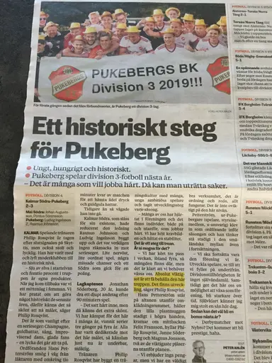 Puke blir denna historiska dag klart för division tre!
