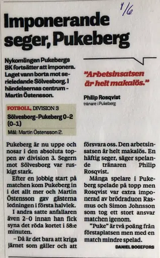 Matchreferat från vårsäsongen förutom de speciella matcher som fått eget avsnitt här.