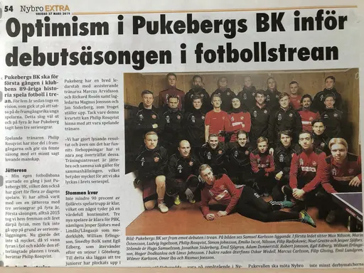 Artikel från Nybroextra och annonsbilaga från ICA Kvantum Nybro.