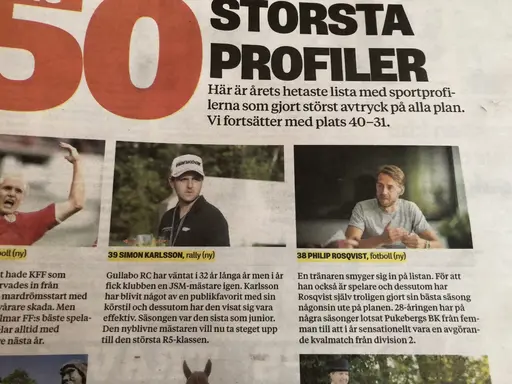 Puke fick priset under Kristallgalan i Liljas Bil AB:s lokaler. 