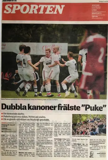 Bilder med text är från Barometerns bevakning av derbyt mot Nybro IF som vi vann med 2-1. Nya publikrekordet är 1028 personer på Pukevallen sen denna underbara lördagseftermiddag. 