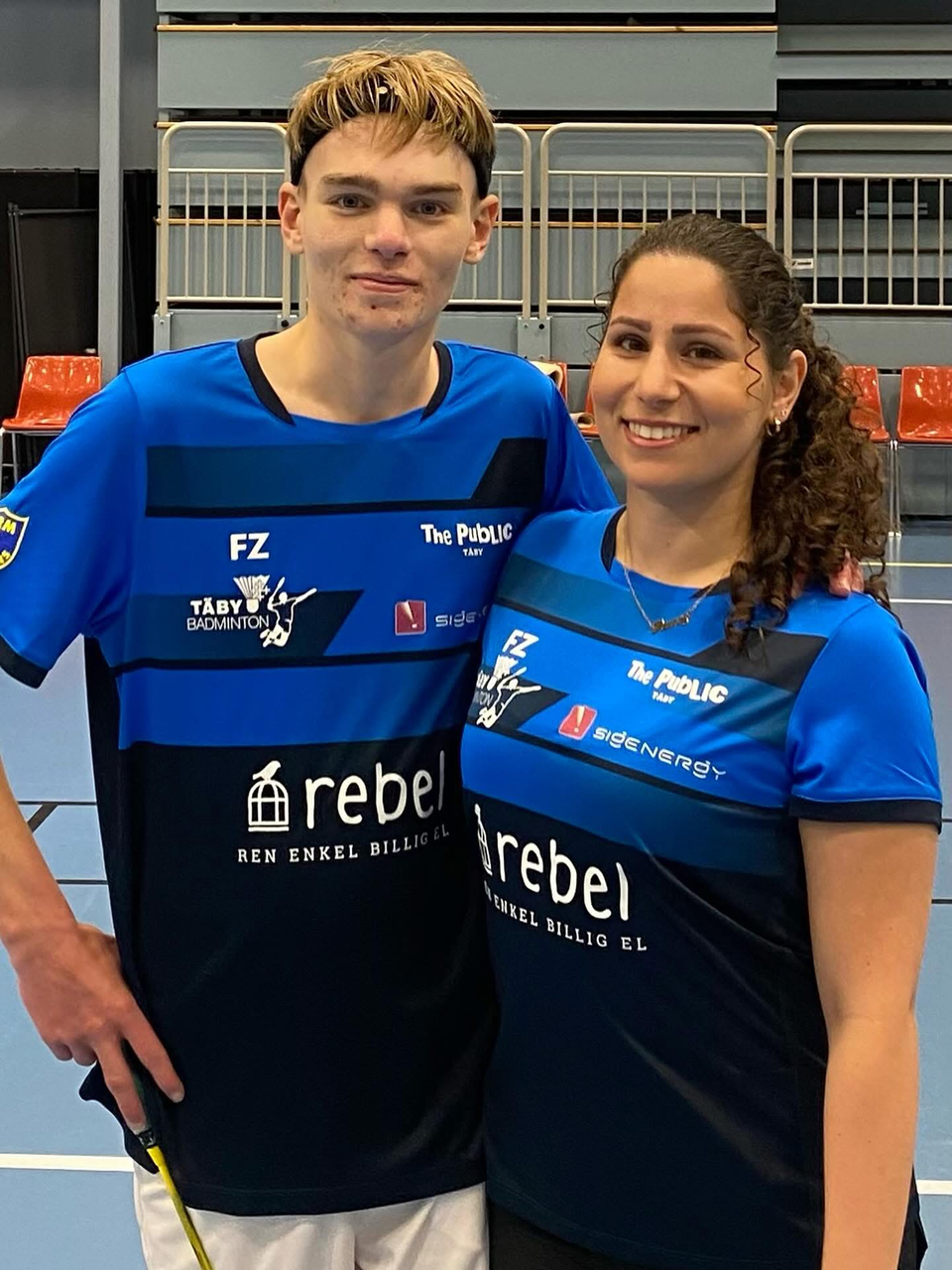 Erik Söderdahl tillsammans med vår coach Paniz Yousefi inför EM-resan
