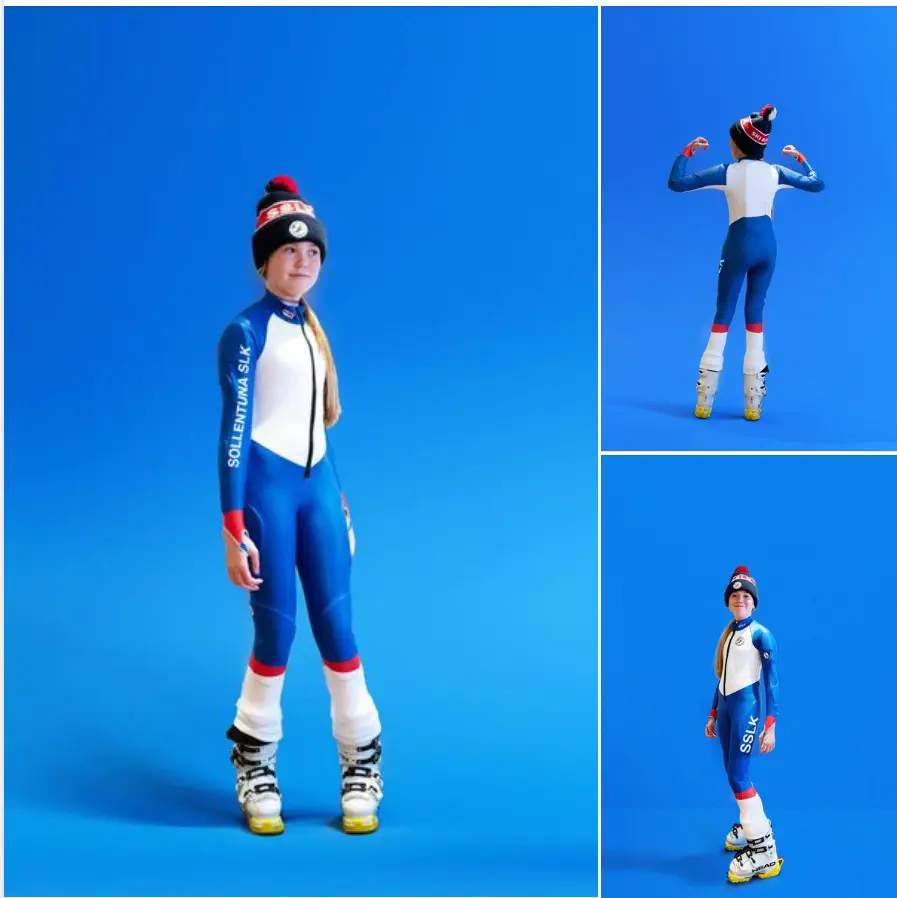 Modellen på bilderna bär en XS och är en 160 cm lång U14 tjej.