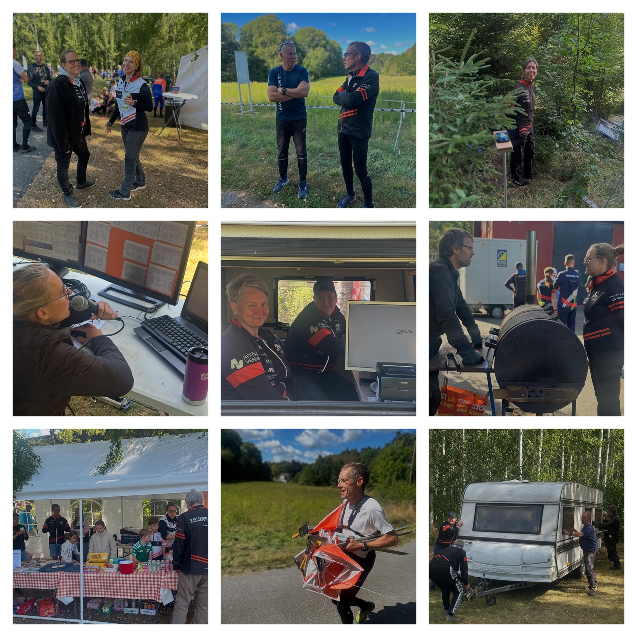 Bildcollage på några av alla våra flitiga funktionärer under helgens Dackefejden