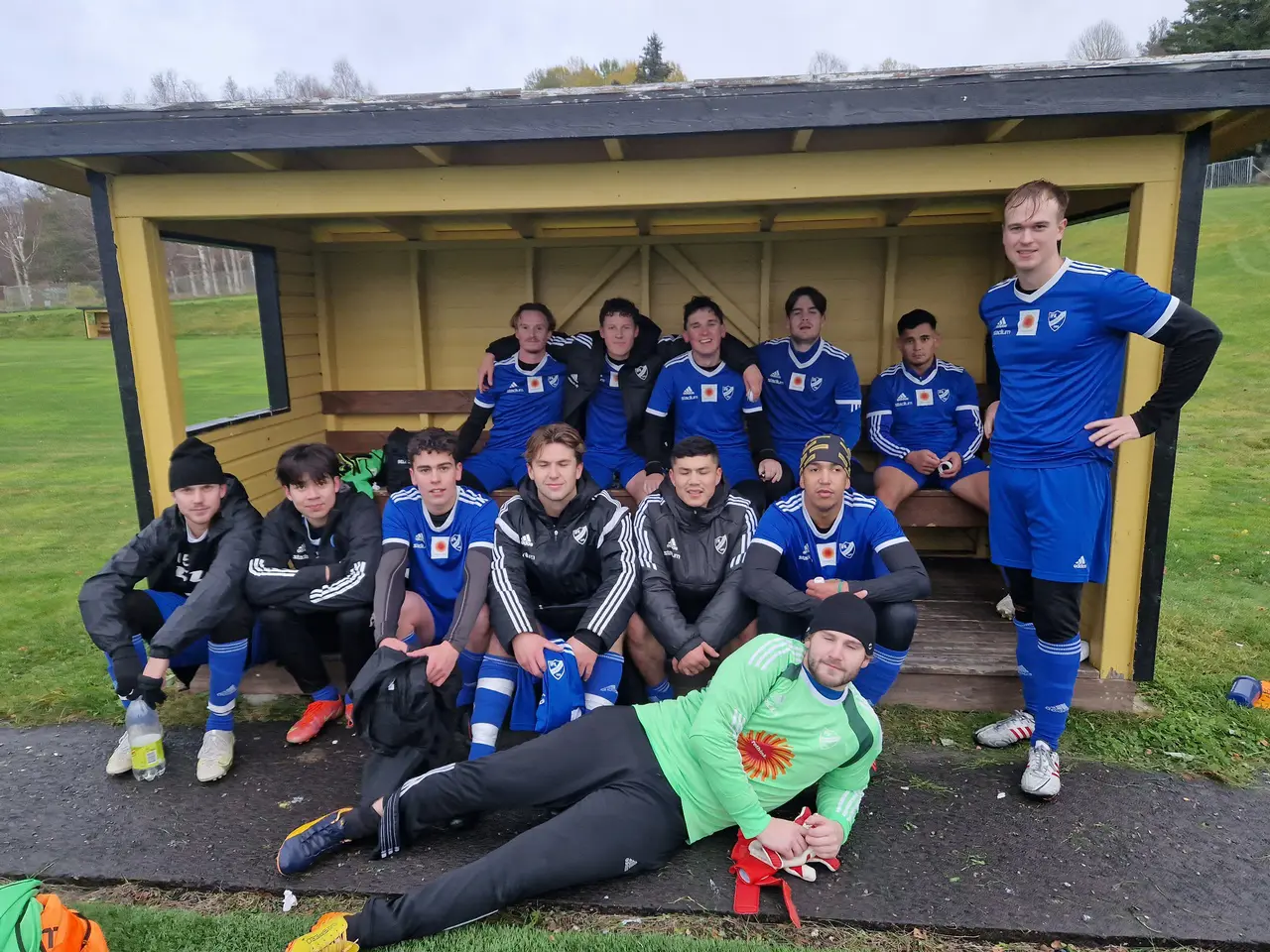 Div 7-laget vid sista matchen 28 oktober
