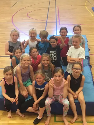 Härliga gymnaster med massor av positiv energi