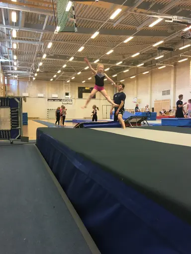 Härliga gymnaster med massor av positiv energi