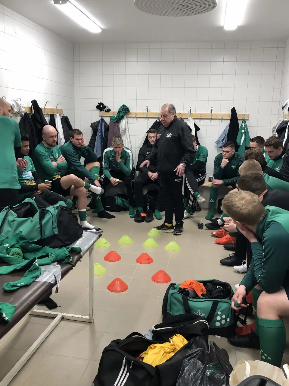 Genomgång inför matchen.