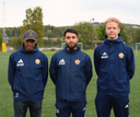Huvudtränare Falu BS Akademi 2027 - Johny Einarsson, Bawer Ibrahim och Samuel Styf Fors.