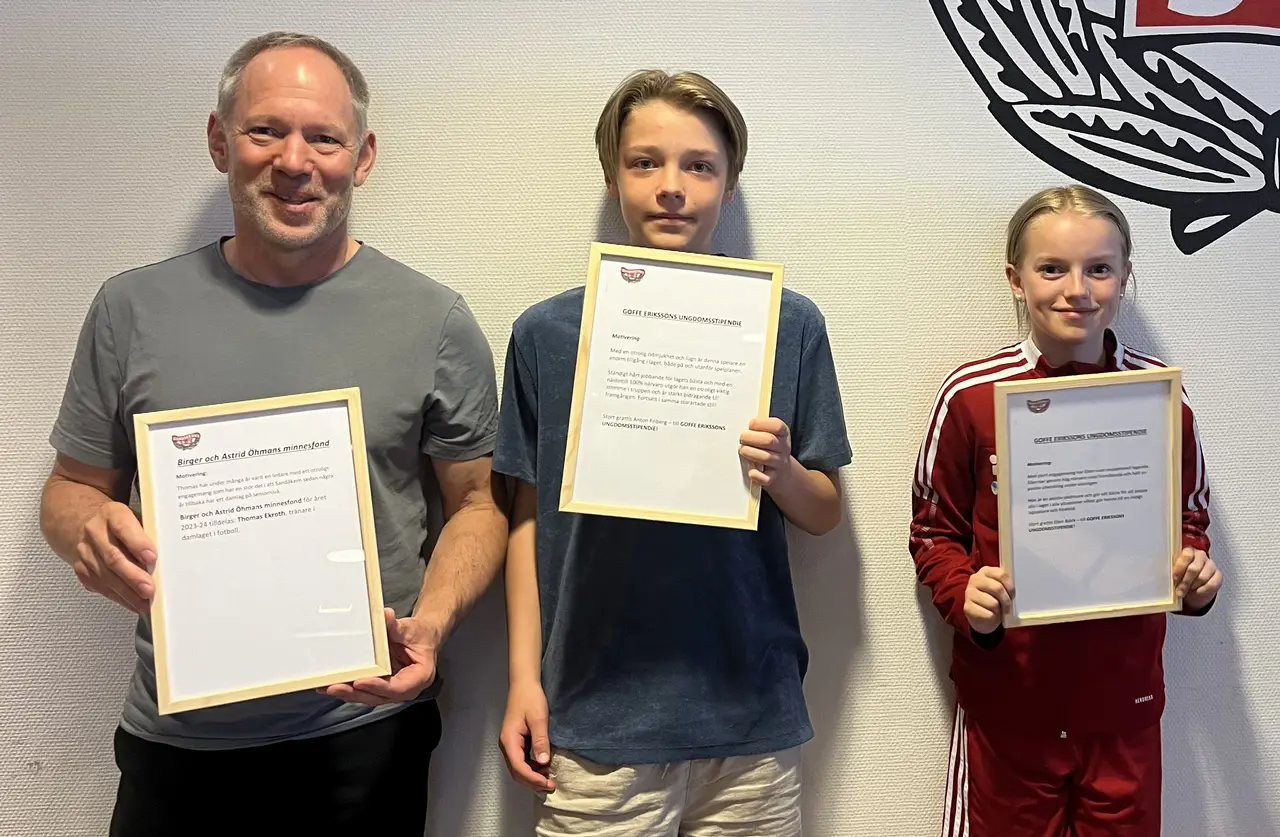 Thomas Ekroth, Anton Friberg och Ellen Björk. (på bilden saknas Stefan Rehn)