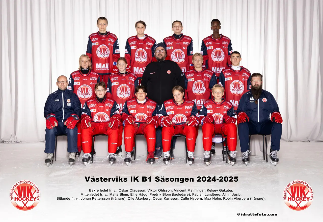 Lagbild på VIK:s 2011-lag säsongen 2024-25. Saknas på bilden gör Max Gullberg (MV), Rizan Mousa och Lukas Djerf, samt Rasmus Johansson och Fredrik Ohlsson (tränare).