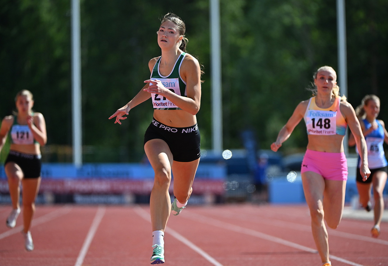 Tilde Dahlberg persade till 23.84s i Karlstad. Foto: Deca Text & Bild.