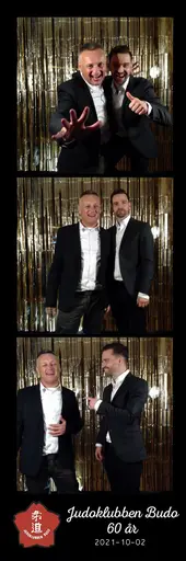 Våra gäster uppskattade att ta bilder i vårt fotobås. De fick ut två remsor med bilder att ta med sig hem. Så skoj vi hade framför kameran!