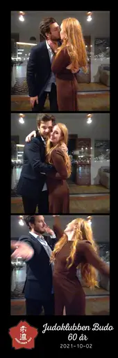 Våra gäster uppskattade att ta bilder i vårt fotobås. De fick ut två remsor med bilder att ta med sig hem. Så skoj vi hade framför kameran!