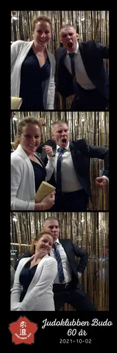 Våra gäster uppskattade att ta bilder i vårt fotobås. De fick ut två remsor med bilder att ta med sig hem. Så skoj vi hade framför kameran!