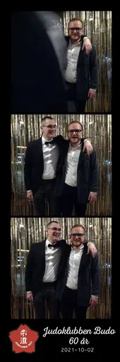 Våra gäster uppskattade att ta bilder i vårt fotobås. De fick ut två remsor med bilder att ta med sig hem. Så skoj vi hade framför kameran!