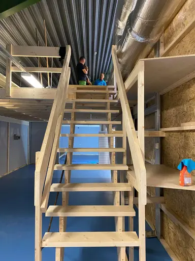 Lite bilder från byggdagen i Vilundahallen