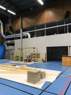 Lite bilder från byggdagen i Vilundahallen