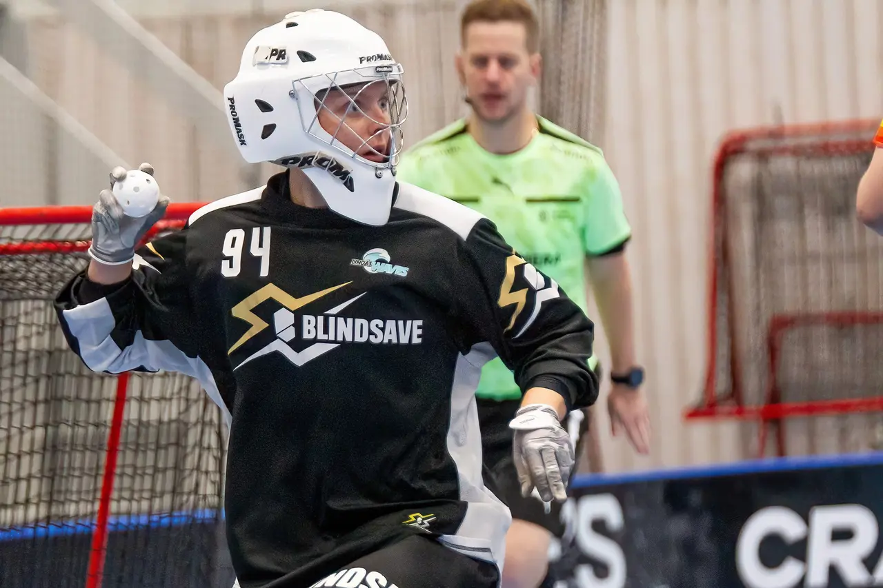 Jonna Magnemyr gjorde en stormatch i målet i premiären! Bild: Ann-Chalotte Kårhag