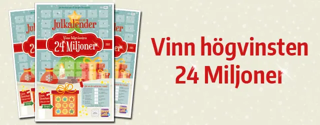 BingoLottos Julkalender 2015 är som vanligt en skraplott där du skrapar en lucka om dagen fram till jul