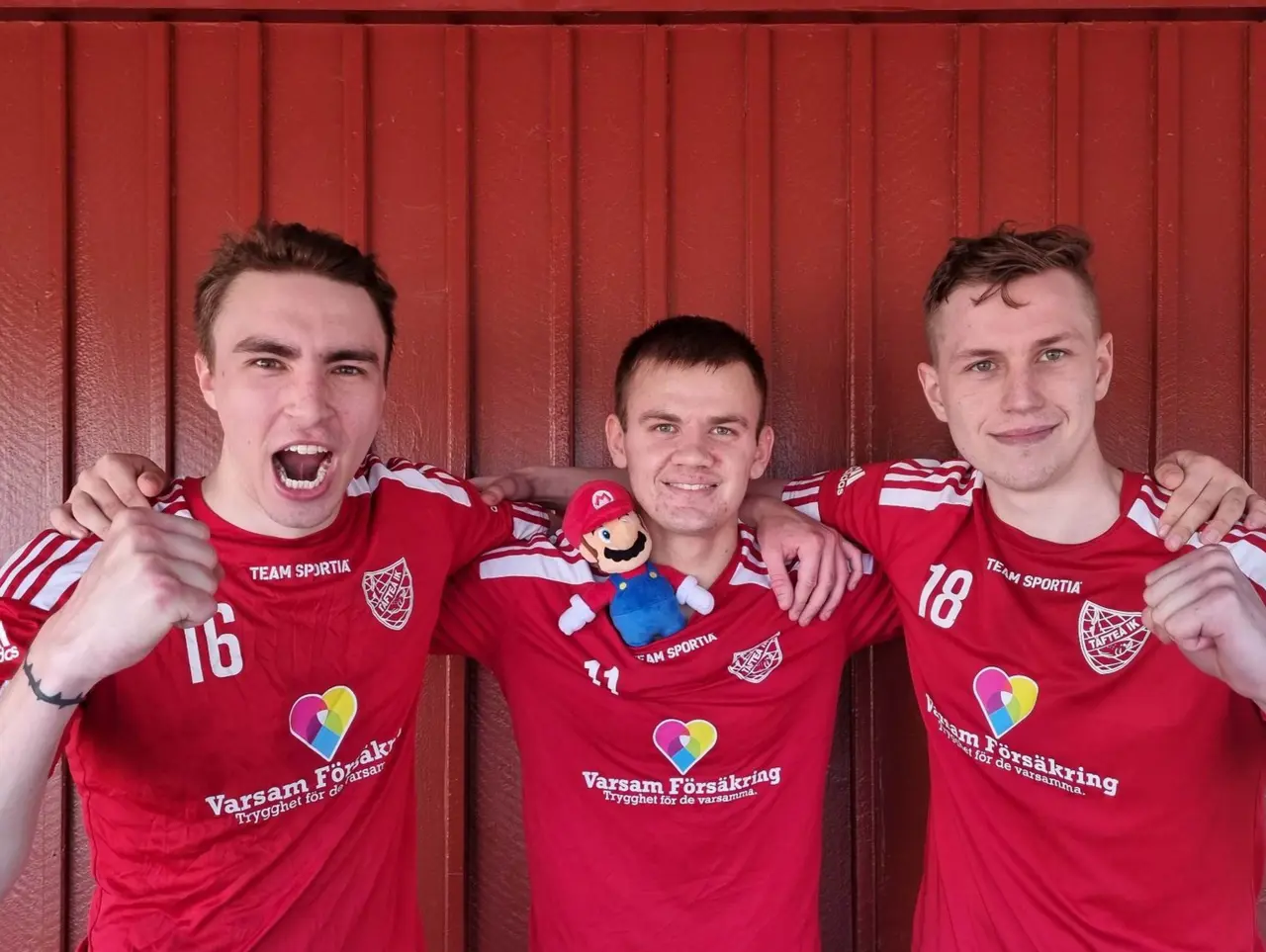 Målskyttarna Ludwig Olofsson, William Skoglund och Andreas Andersson.