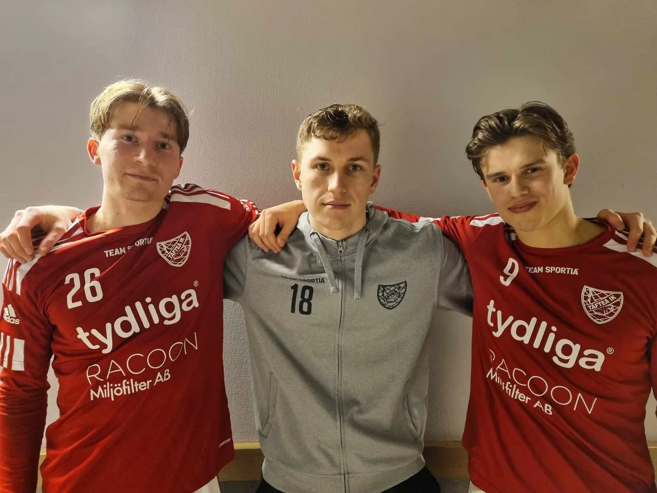 Målskyttarna Jacob, Andreas och Ludvig.