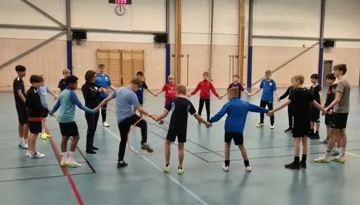 Julavslutning med lekar, futsal och fika.