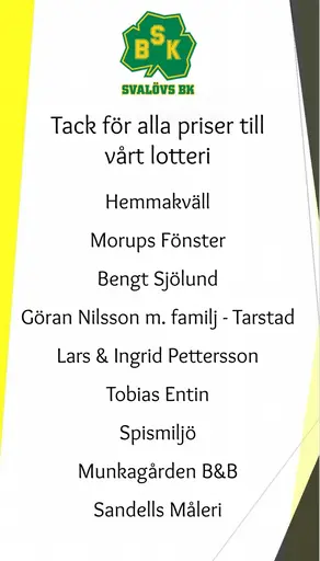 Sponsorer under Svalövs cupen 
