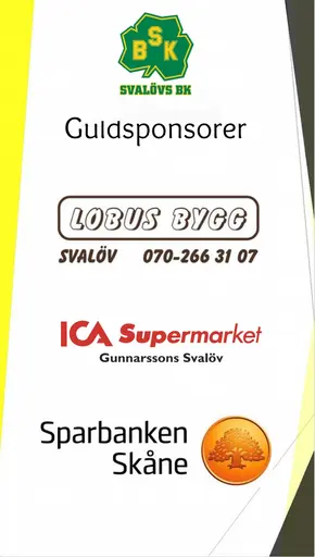 Sponsorer under Svalövs cupen 