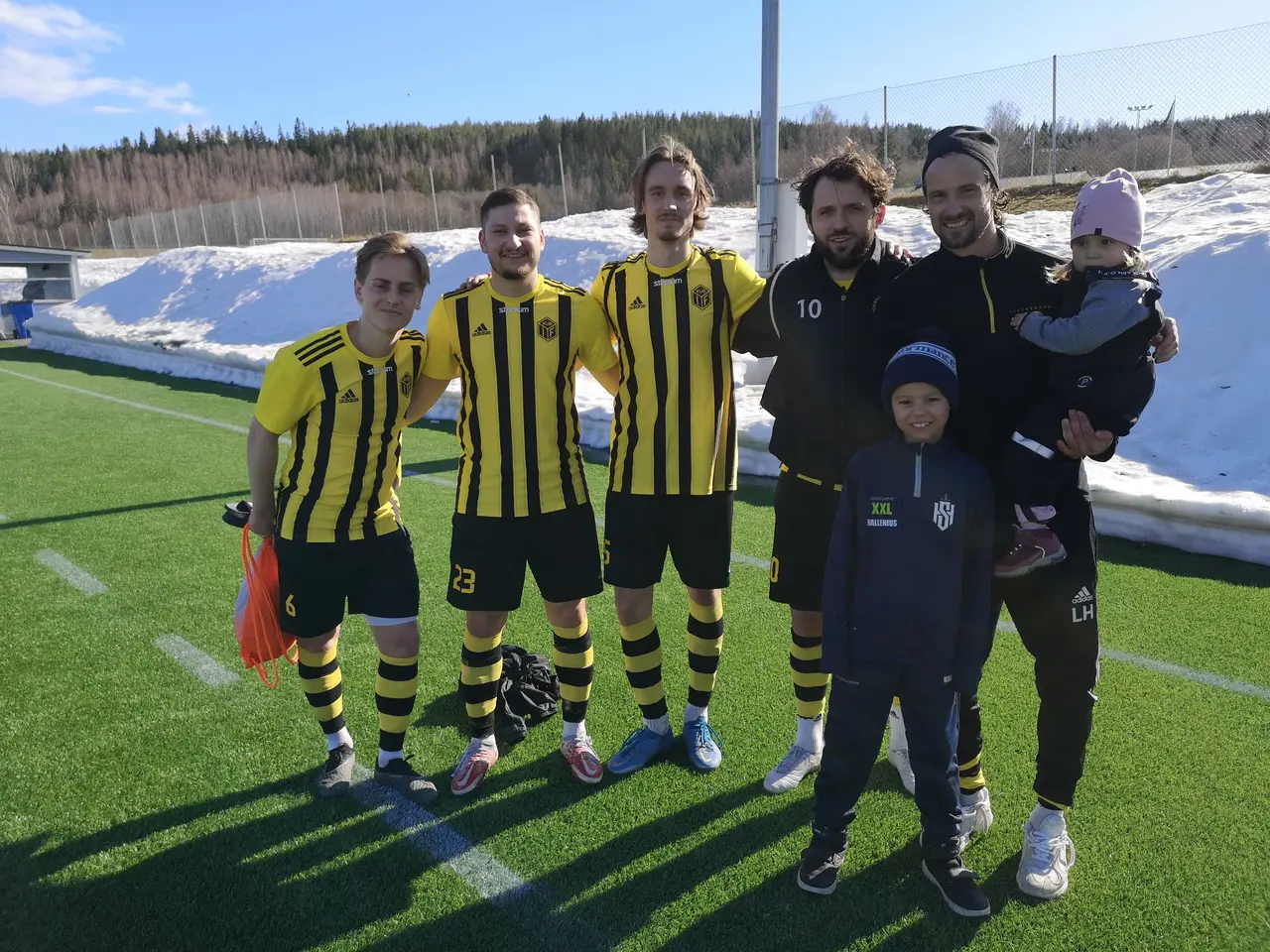Från vänster: Axel Näsholm 1+0, Ali Kanso Mahmoud 0+1, Linus Sahlin 1+1, Mehmed Hafizovic 0+4 och Linus Hallenius 5+1.