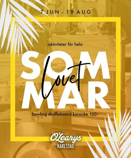 Här är erbjudande från vår samarbetspartner O´Learys Karlstad!  