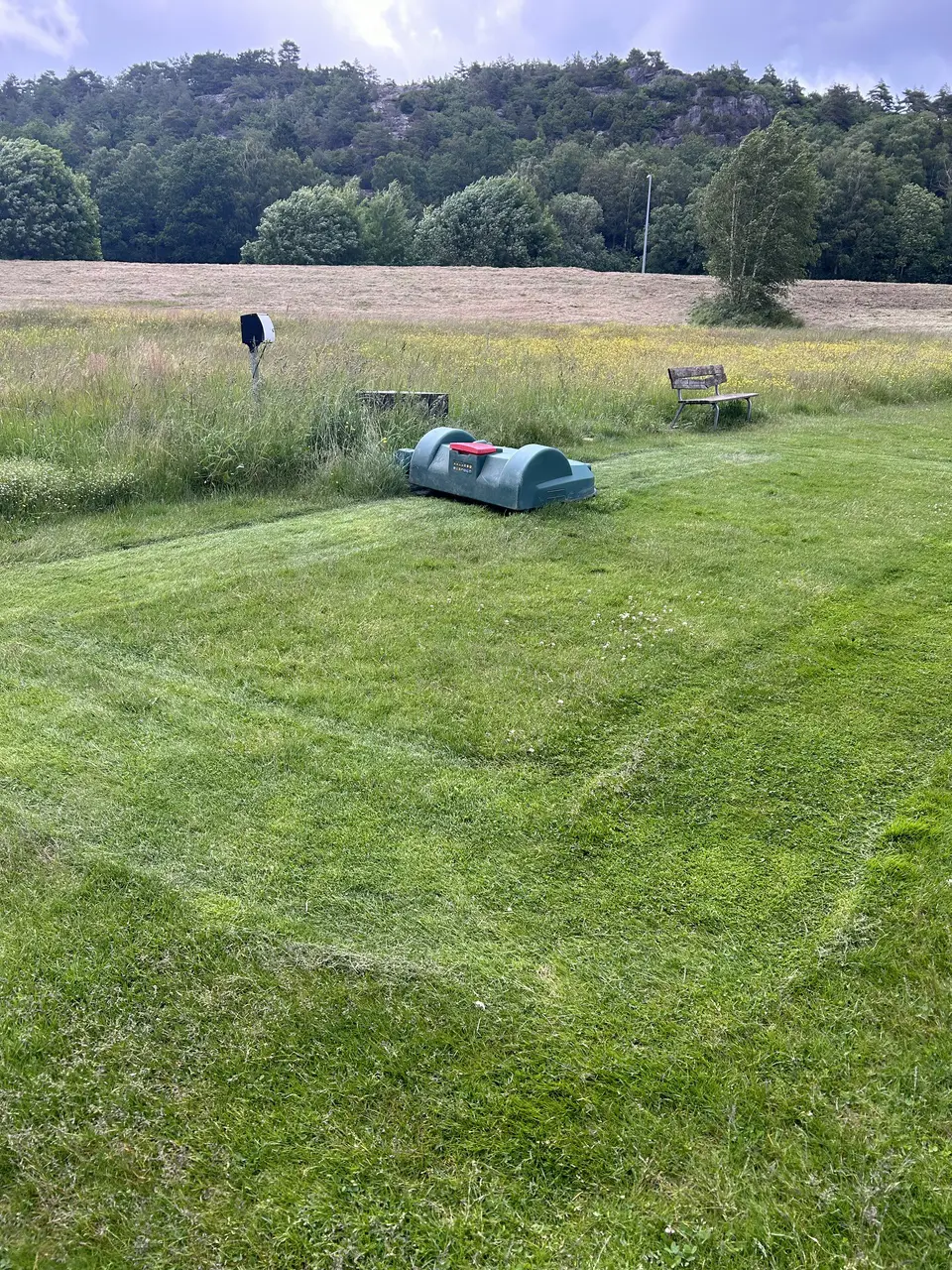 Gräsklipparen står stilla
