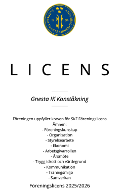 Gnesta IK Konståkning Föreningslicens 2025/2026