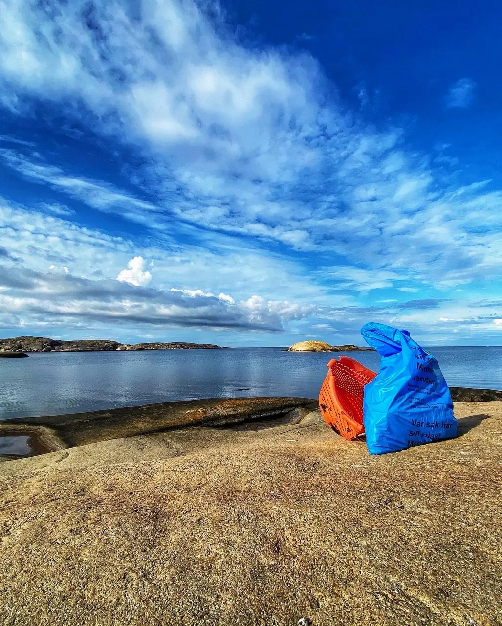 Fina vyer vid strandstädningen