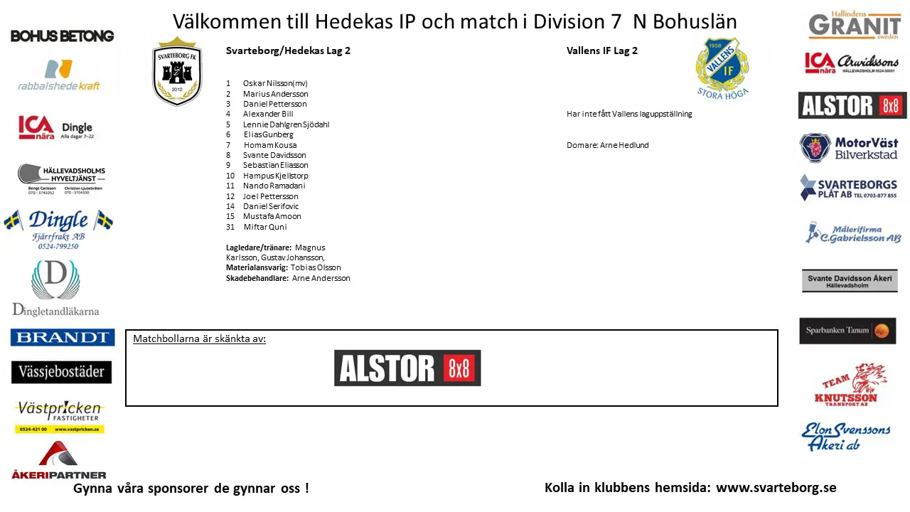 Matchprogram Div. 7