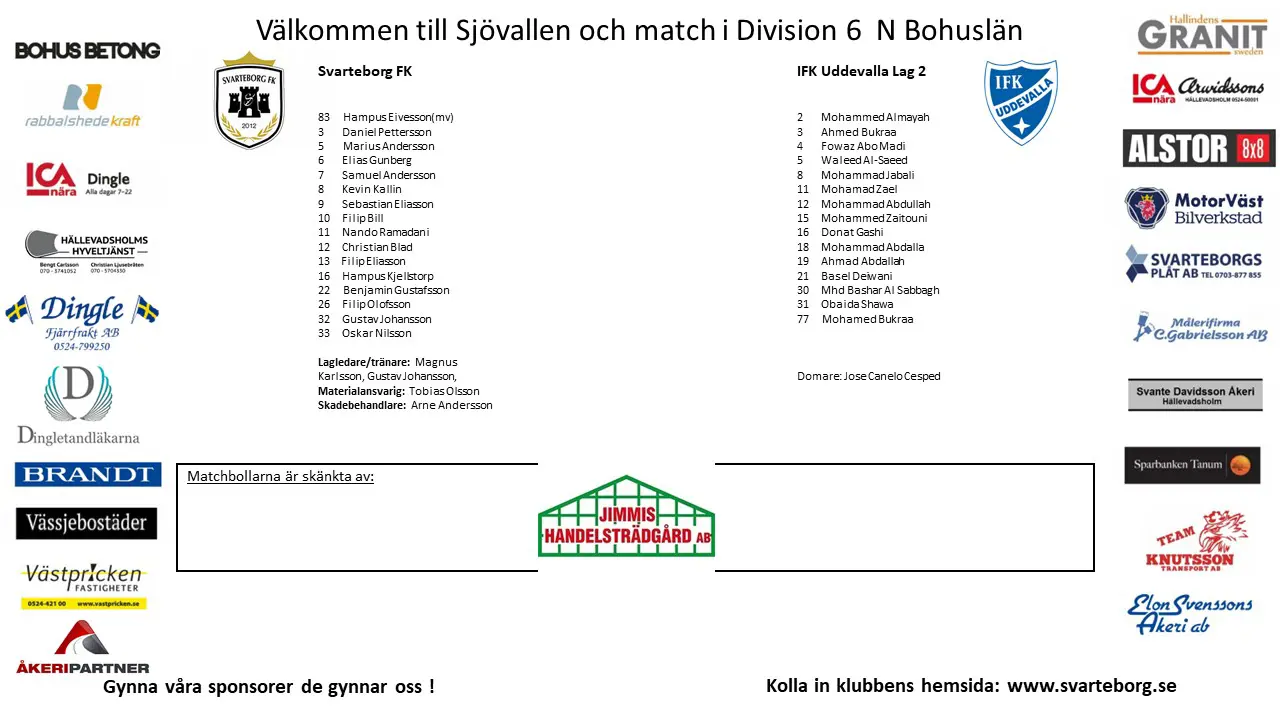 Matchprogram SFK - IFK Uddevalla Lag 2
