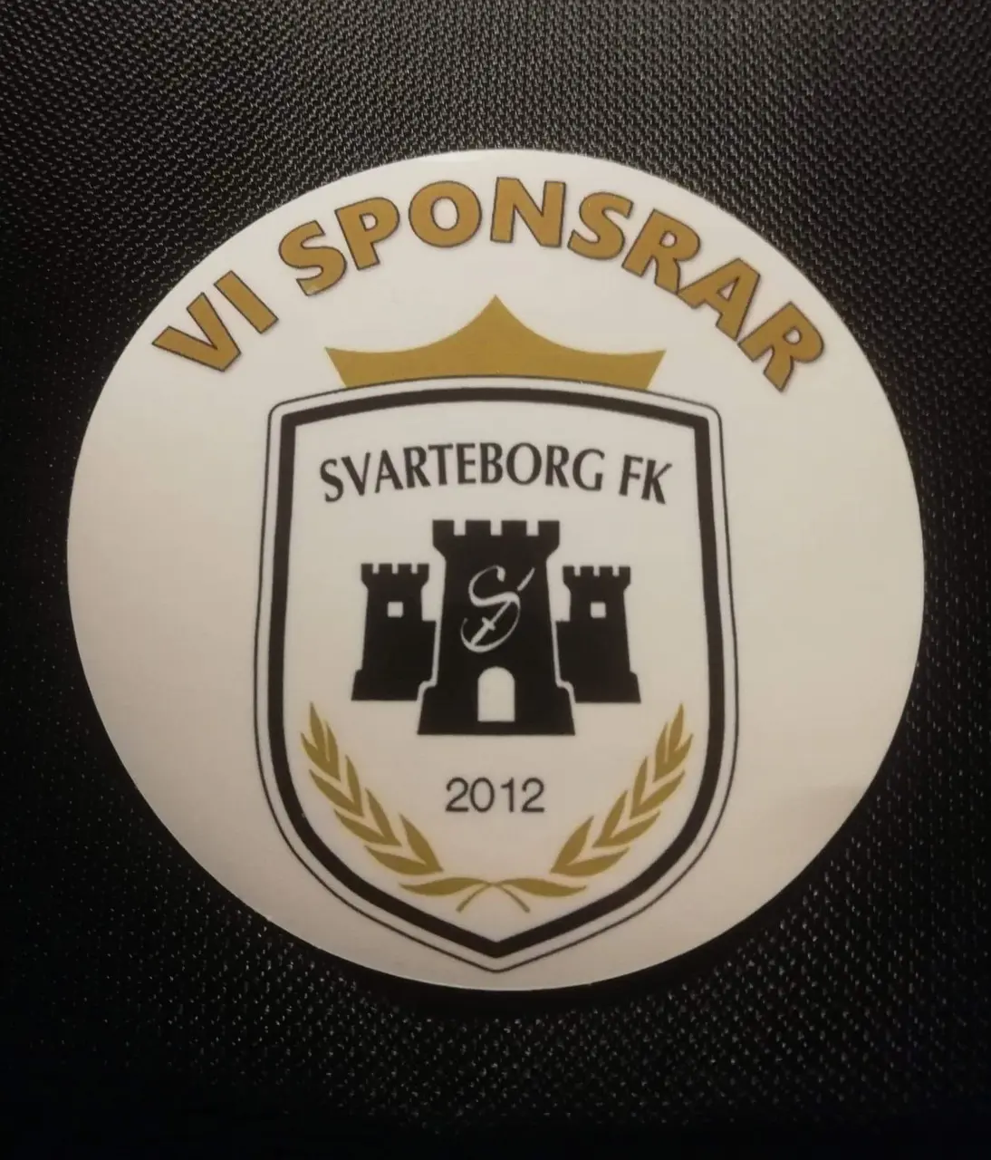 Sponsordekal för att visa ert stöd till Svarteborg FK