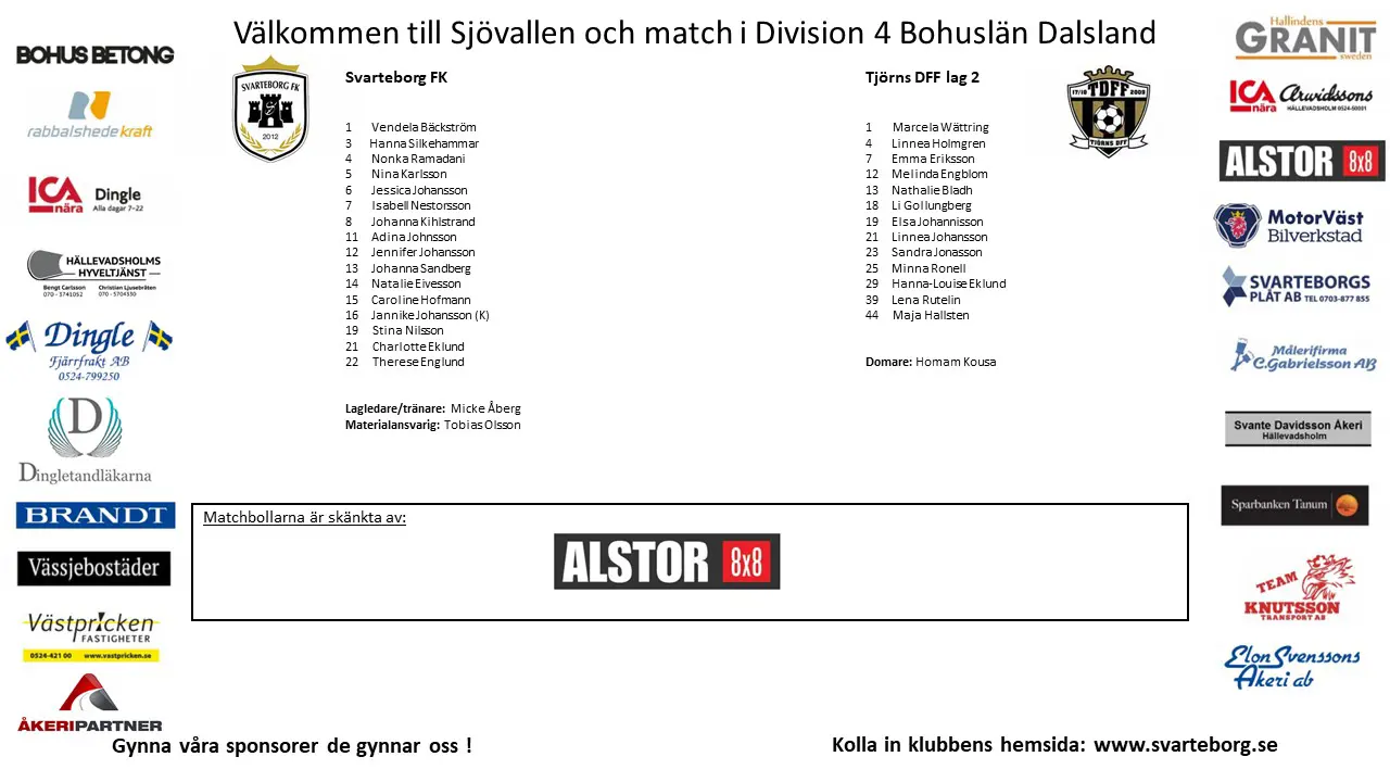 Matchprogram Svarteborg FK - Tjörns DFF