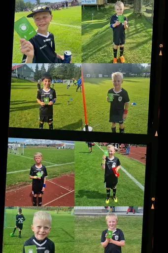 Ovan ser ni bild på killarna som fick gröna kort på sammandraget. 